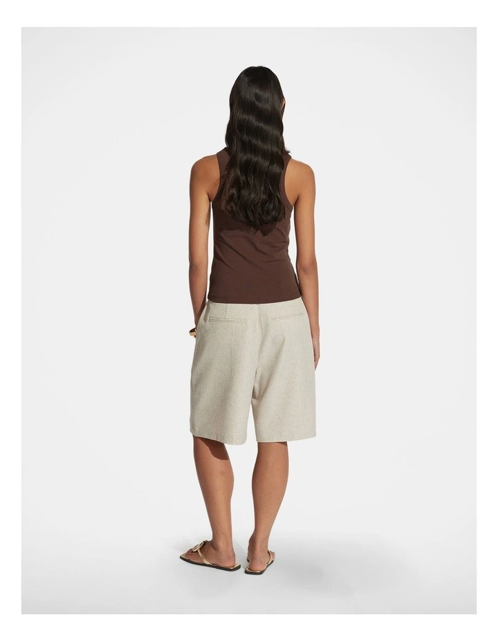 Hazel Metal Detail Tank Top in Brown image 2