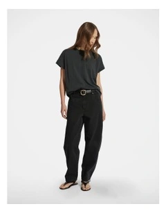 Chloe Crew Tee in Black