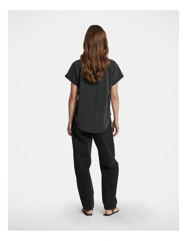 Chloe Crew Tee in Black image 2