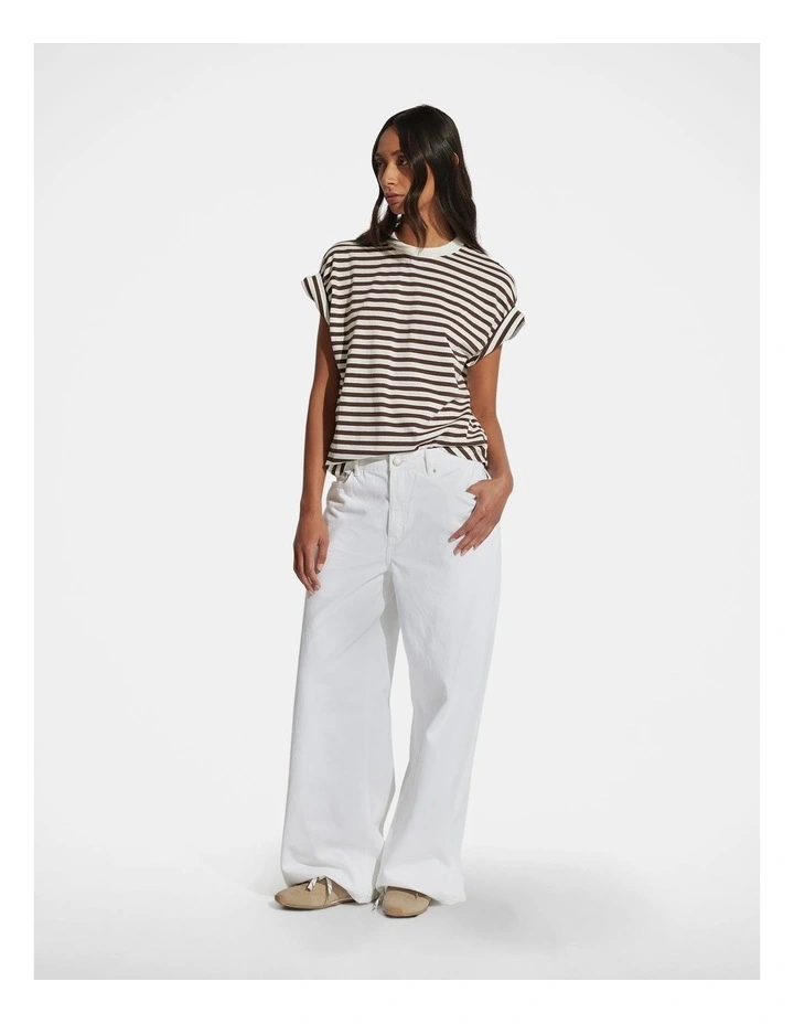 Chloe Crew Tee in Brown image 1