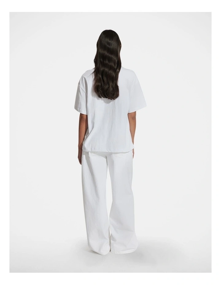 Amalfi Print Tee in White image 2