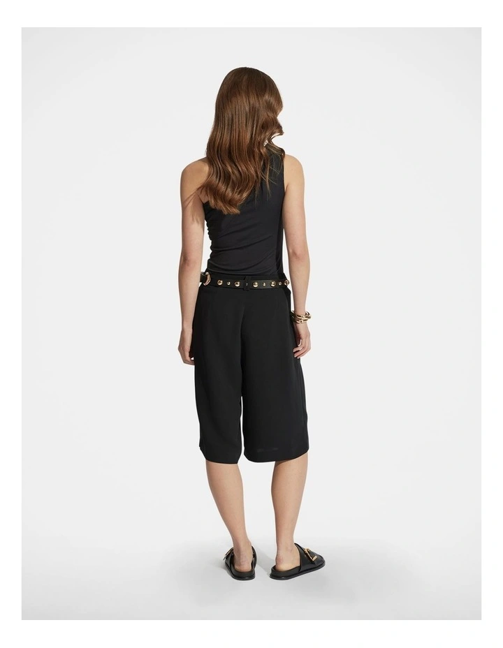 Ivy One Shoulder Twist Top in Black image 2