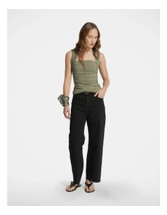 Sienna Ruched Top in Green