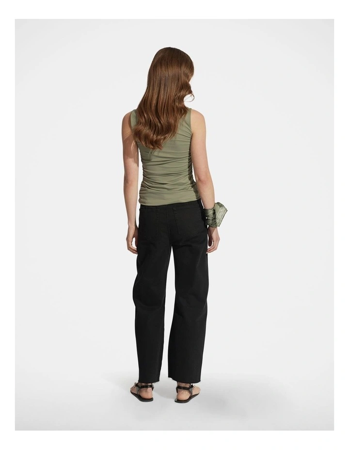 Sienna Ruched Top in Green image 2