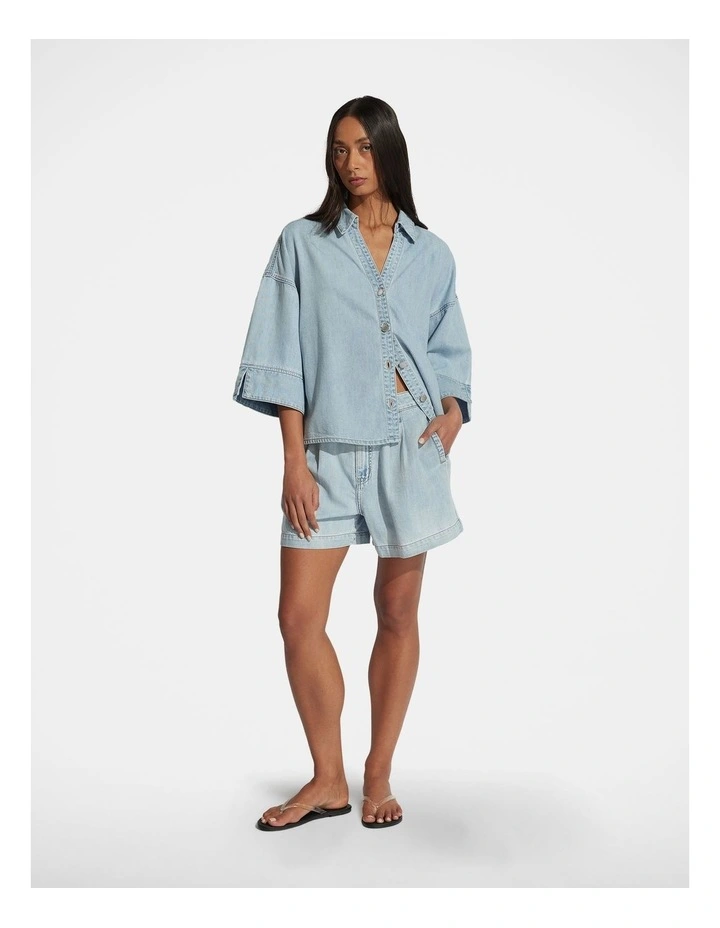 Ruby Denim Short in Blue image 1