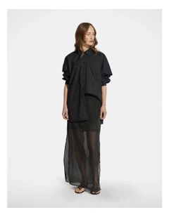 Ella Embelished Shirt in Black