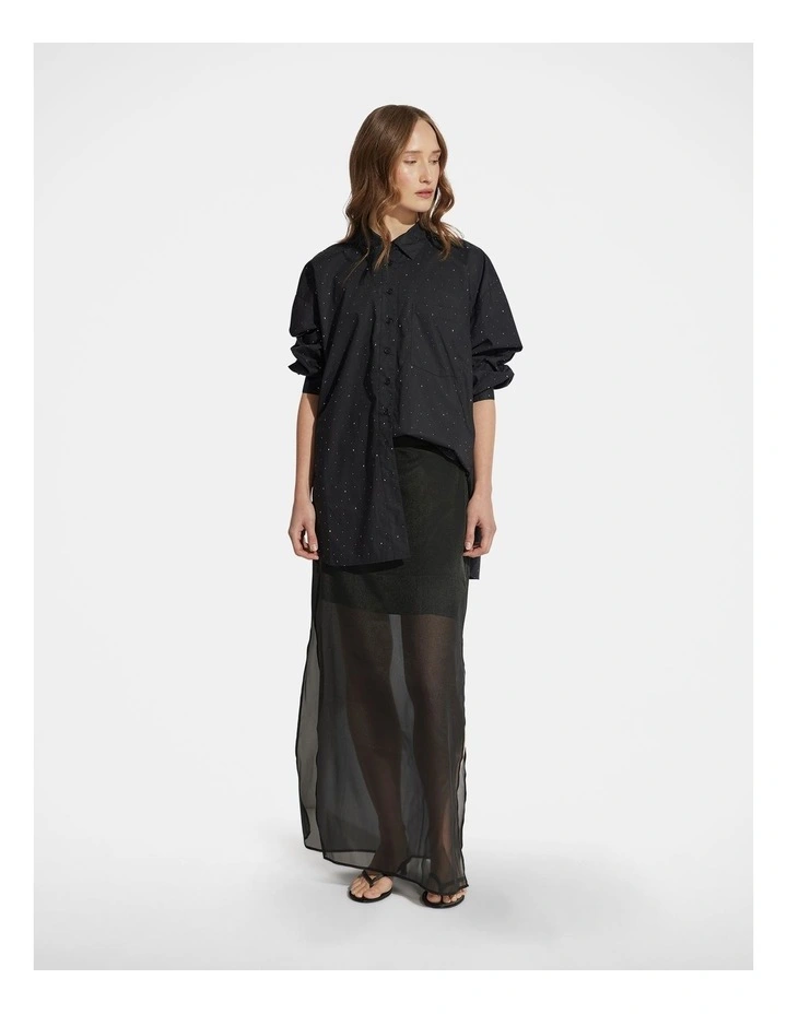Ella Embelished Shirt in Black image 1