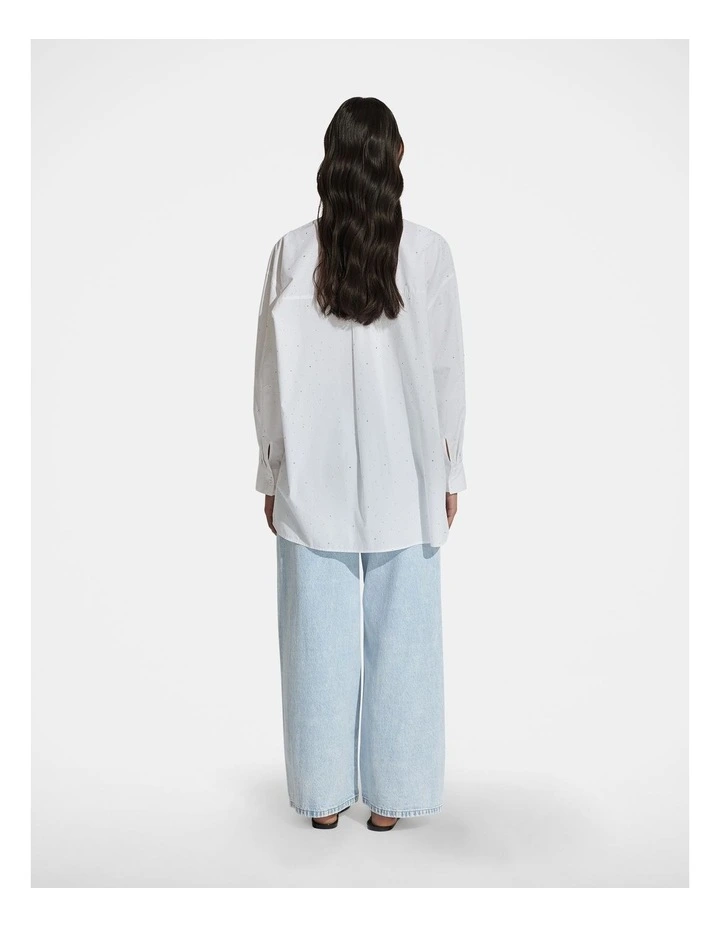 Ella Embelished Shirt in White image 2