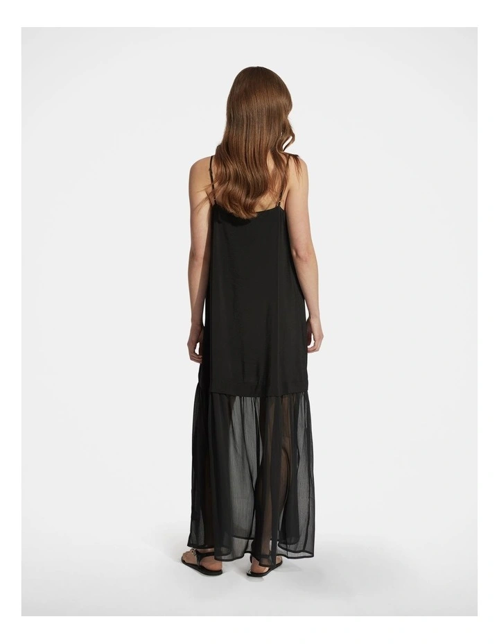 Kiara Spliced Maxi Dress in Black image 2