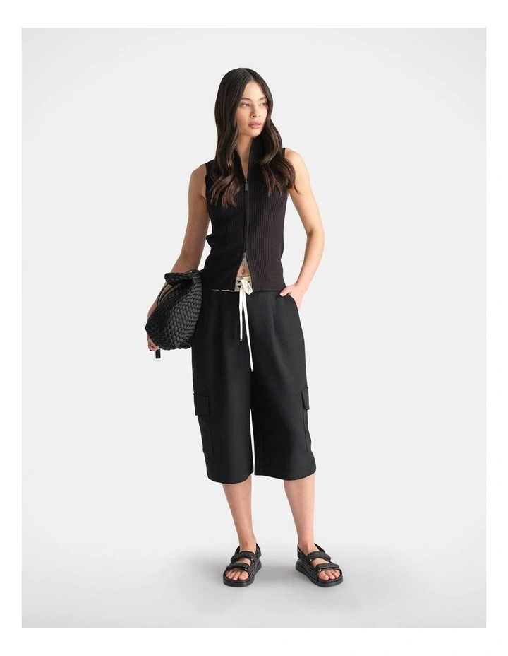 D-Luxe Logo Waistband Shorts in Black image 1