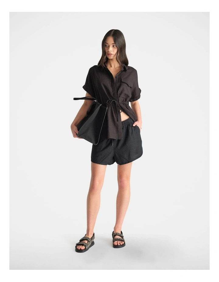 D-Luxe Linen Blend Curve Short image 1