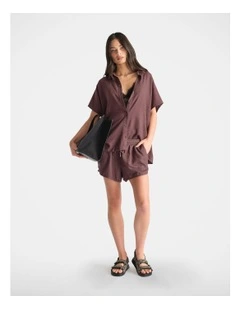 D-Luxe Linen Blend Curve Short