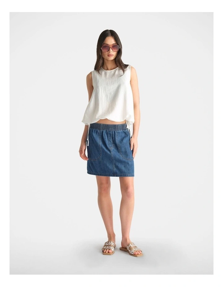 D-Luxe Denim Pull On Skirt image 1