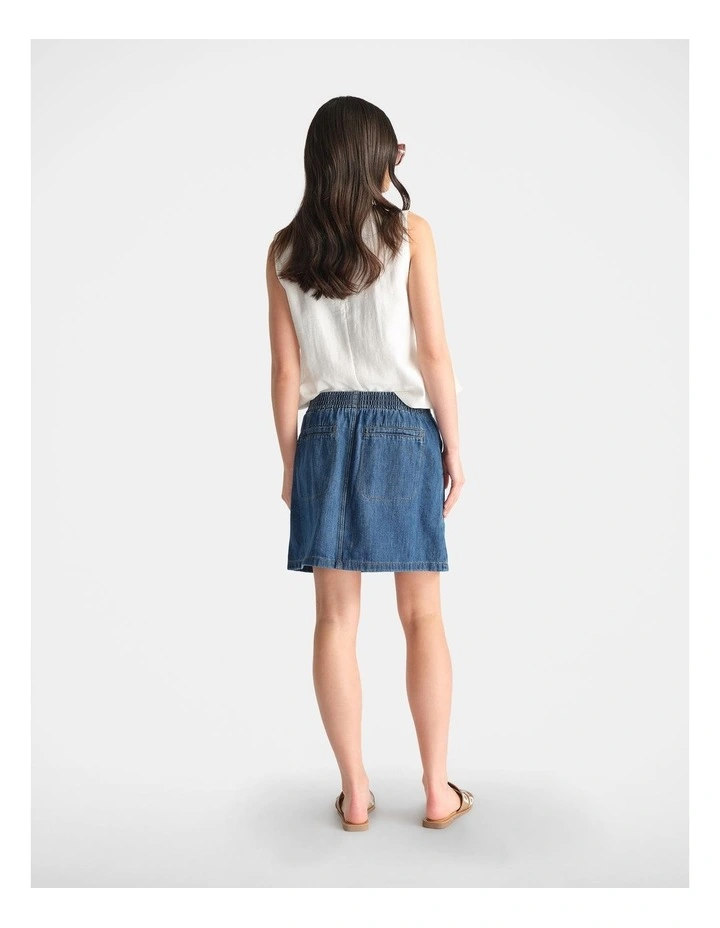 D-Luxe Denim Pull On Skirt image 2