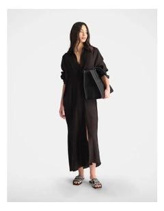 D-Luxe Textured Shirt Dress