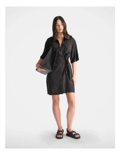 D-Luxe Linen Blend Short Dress