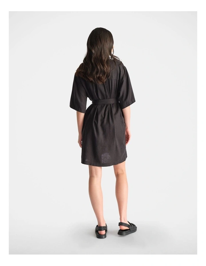 D-Luxe Linen Blend Short Dress image 2