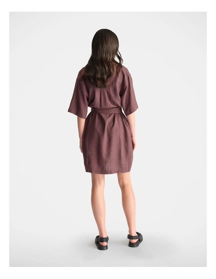 D-Luxe Linen Blend Short Dress image 2
