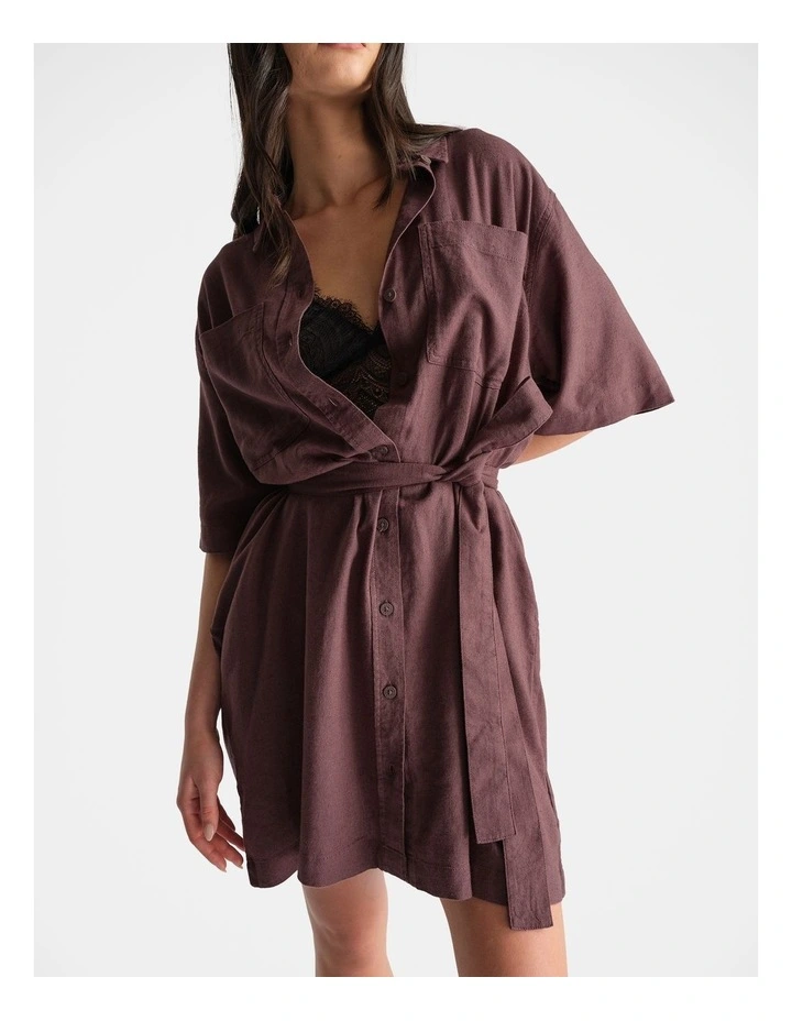 D-Luxe Linen Blend Short Dress image 3