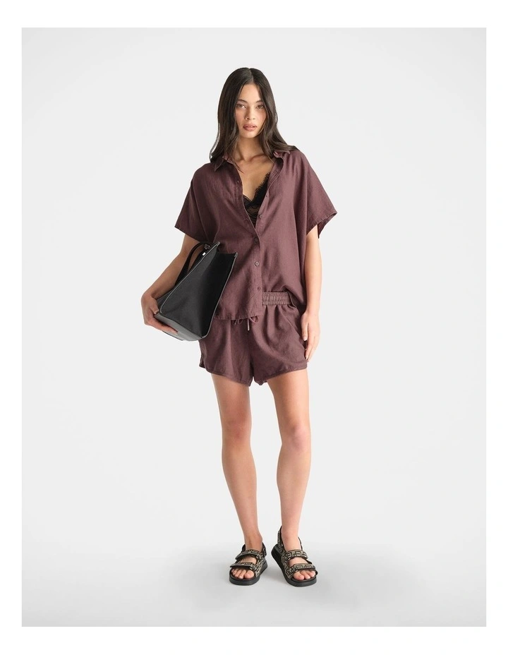 D-Luxe Linen Blend Boxy Shirt image 1