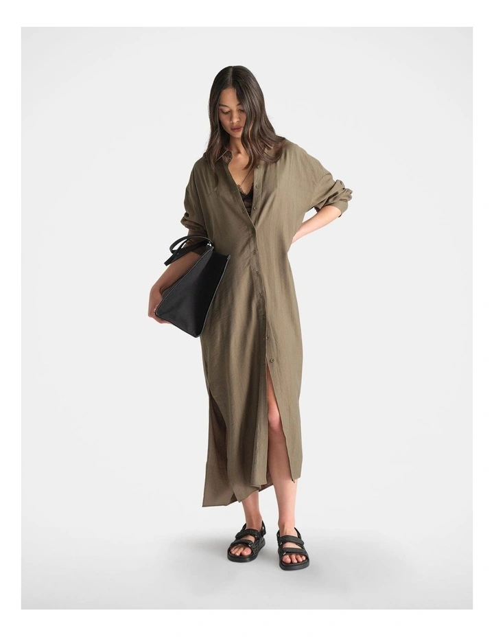 D-Luxe Textured Shirt Dress image 1