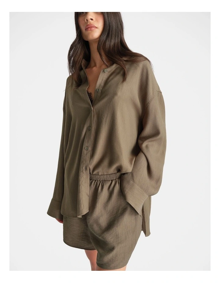 Textured Shirt in Green image 3