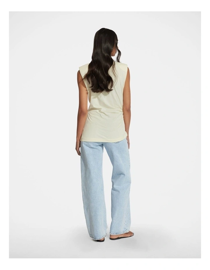 Ella Shoulder Pad Ruched Tank image 2