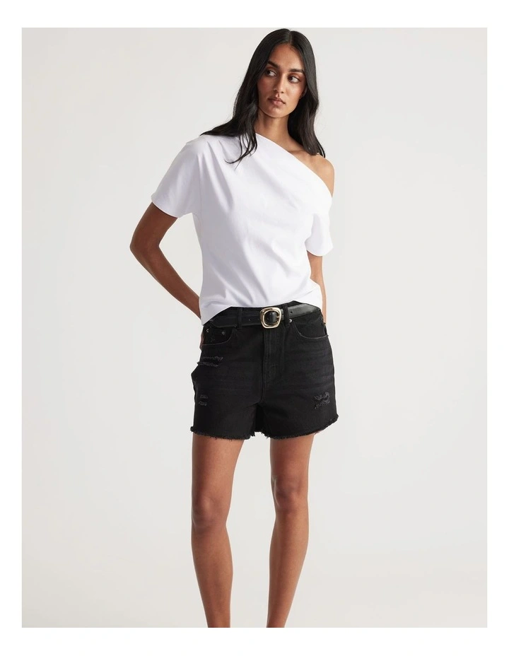 Charlie Distressed Denim Short image 1