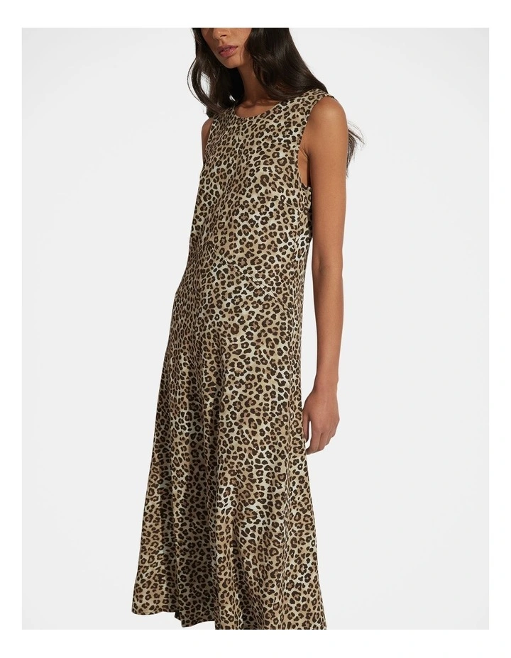 Alyce Midi Dress in Brown image 3