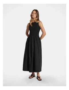 Beau Spliced Maxi Dress in Black