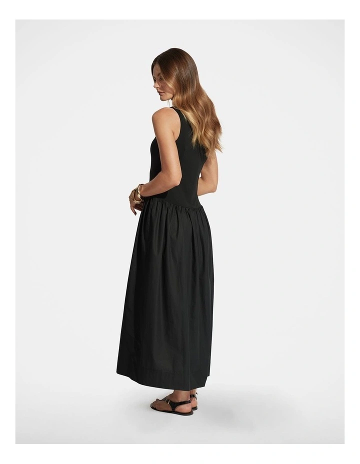 Beau Spliced Maxi Dress in Black image 2