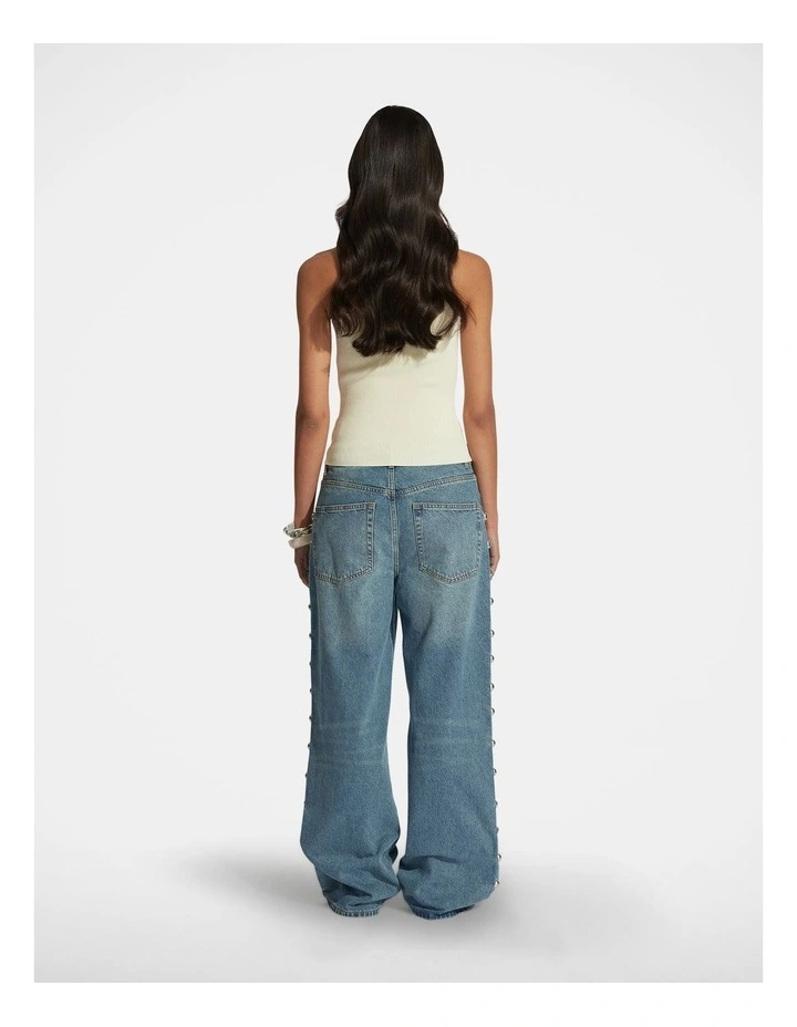 Kai One Shoulder Tank in Yellow image 2