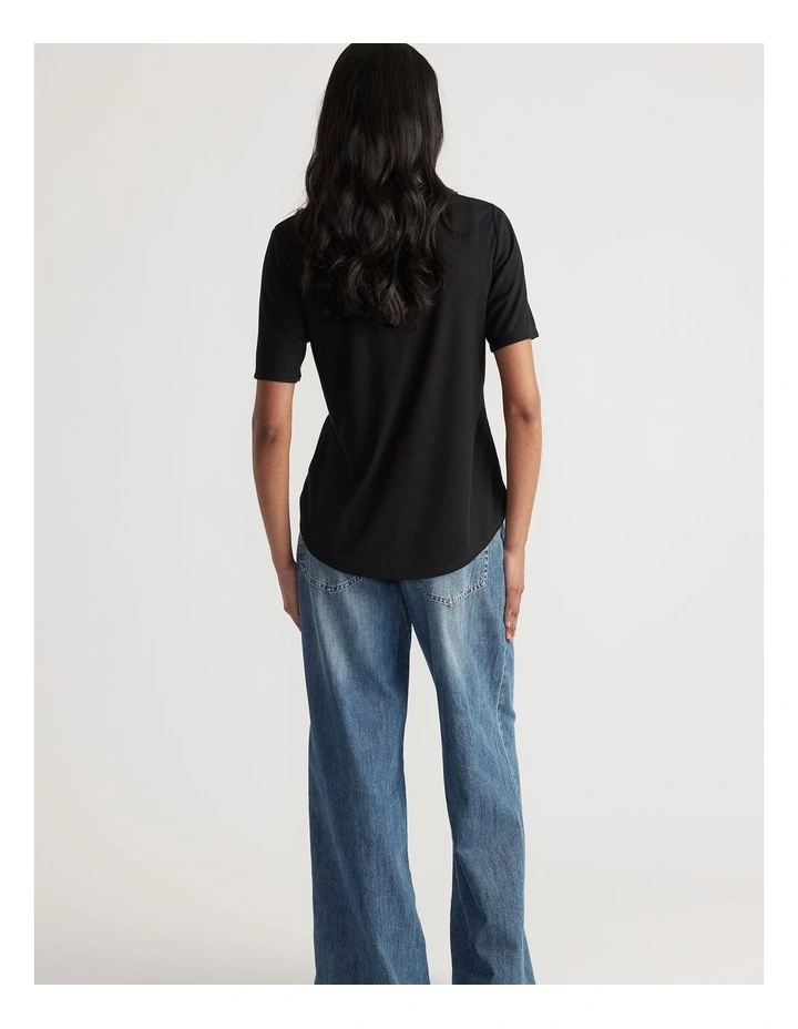 Short Sleeve Henley Top image 2