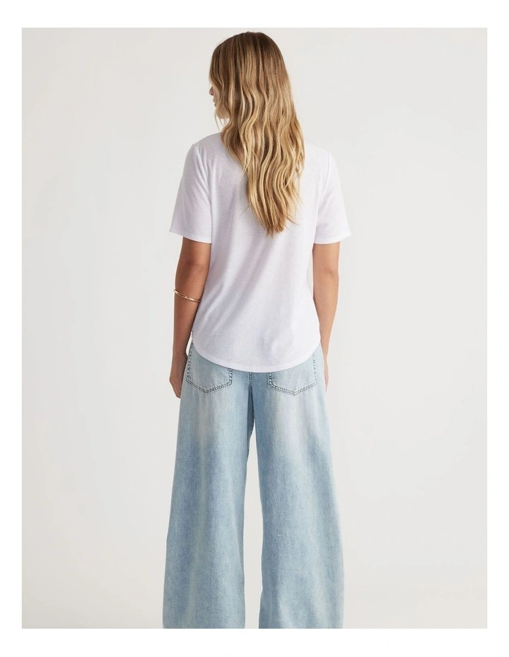 Short Sleeve Henley Top image 2