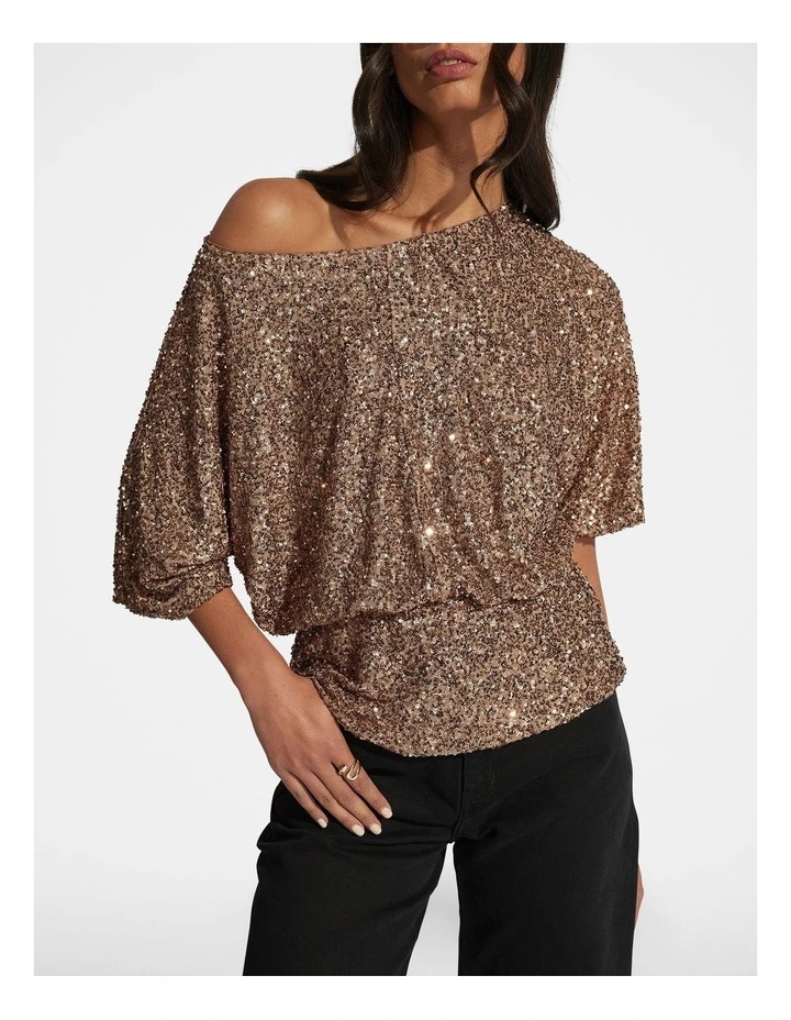 Danika Sequin Off Shoulder Top image 3
