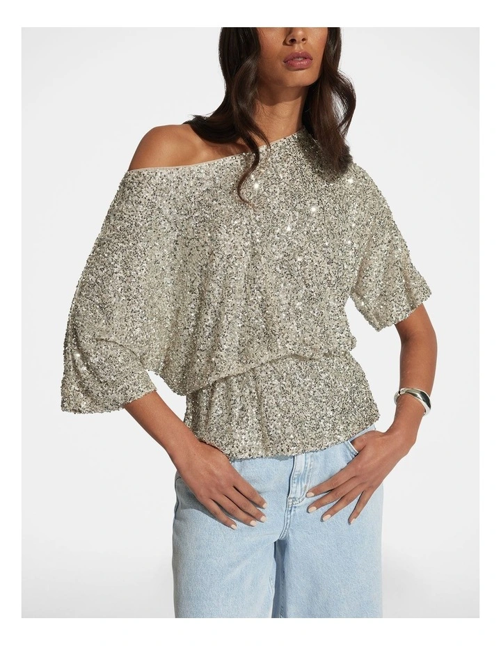 Danika Sequin Off Shoulder Top image 3