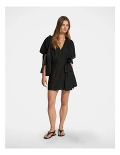Gracie Wrap Playsuit in Black