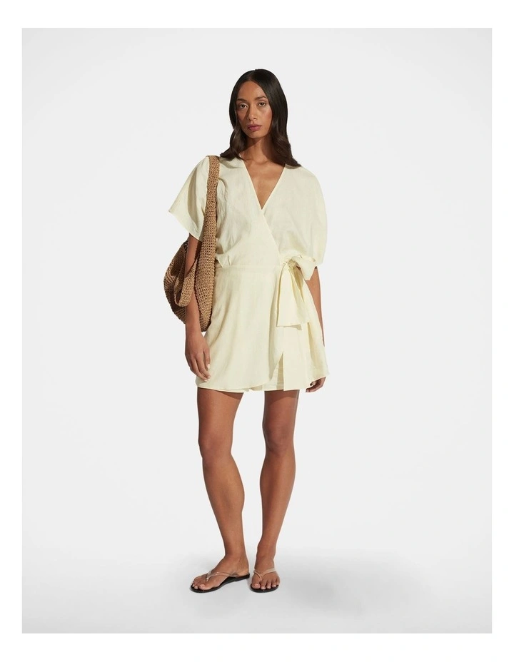 Gracie Wrap Playsuit in Lemon Sorbet image 1