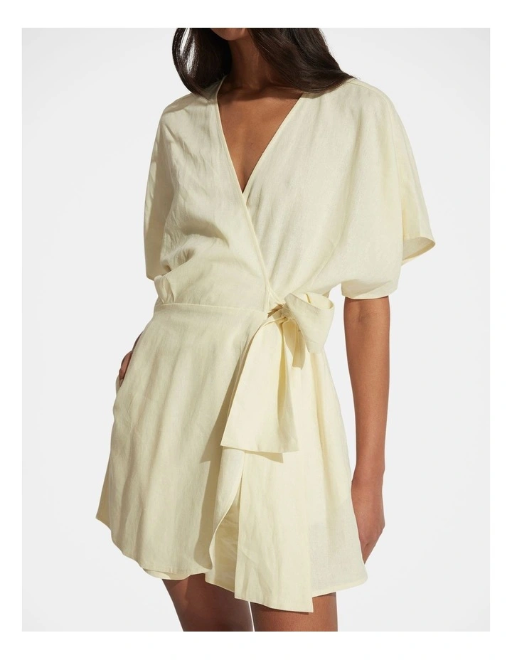 Gracie Wrap Playsuit in Lemon Sorbet image 3