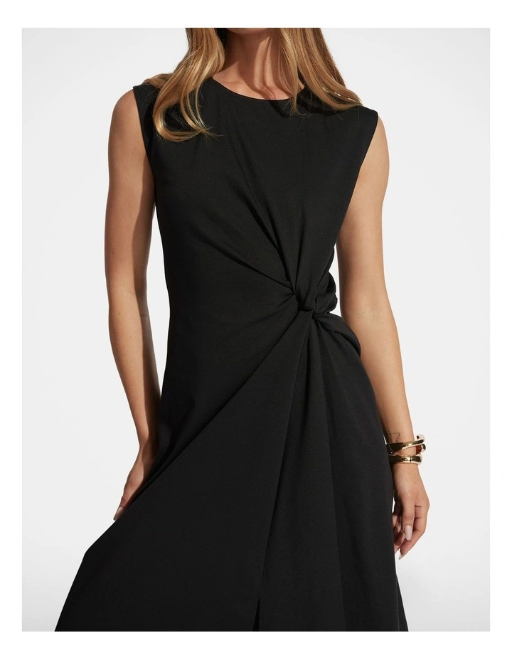Nolita Knot Midi Dress in Black image 3