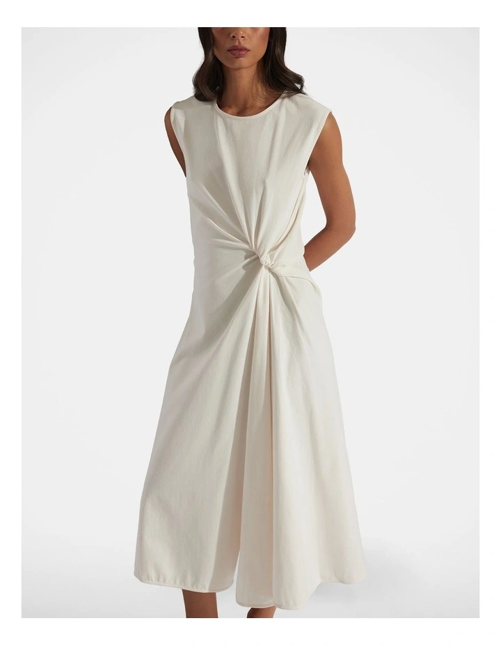 Nolita Knot Midi Dress in Vanilla image 3
