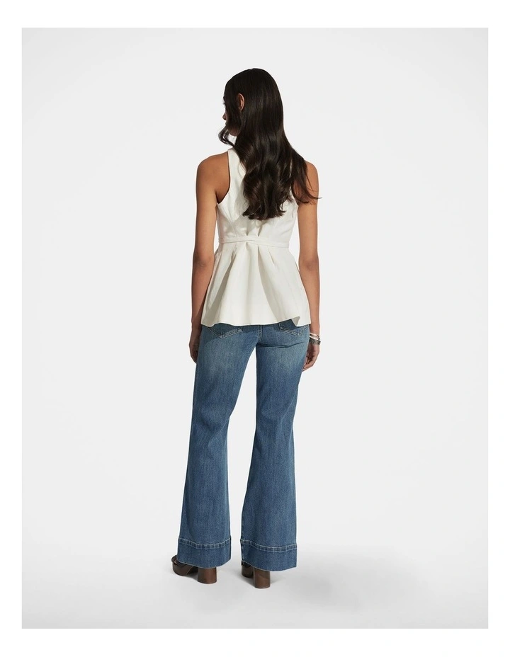 Veronica Vest Top in Cream image 2