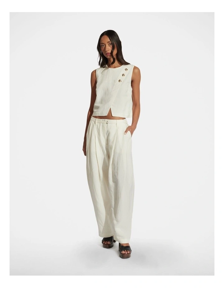 Leah Shell Top in Cream image 1