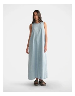D-Luxe Denim Racer Maxi Dress
