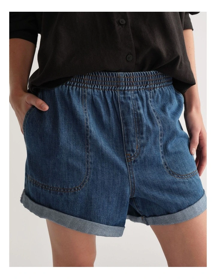 D-Luxe Denim Pull On Short image 3
