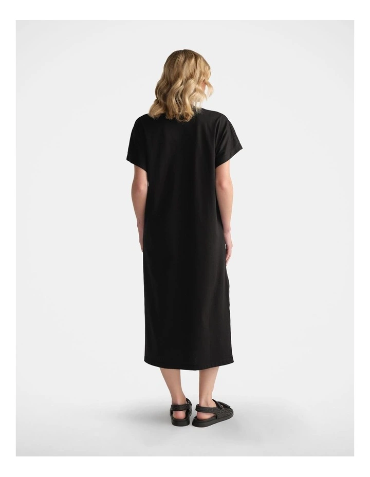 D-Luxe Midi Tee Dress in Black image 2