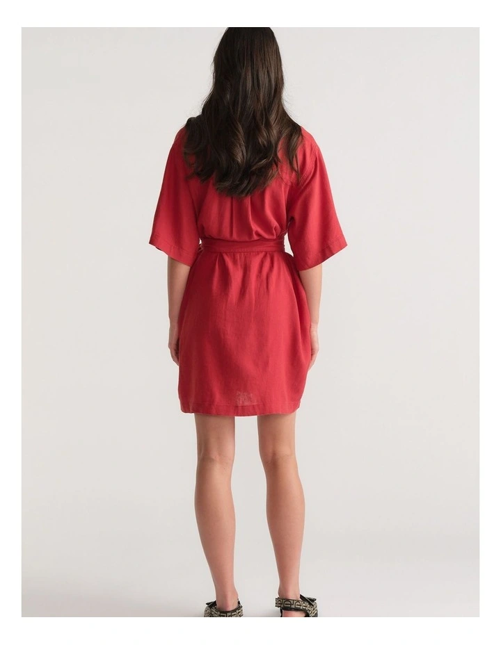 D-Luxe Linen Blend Short Dress image 2
