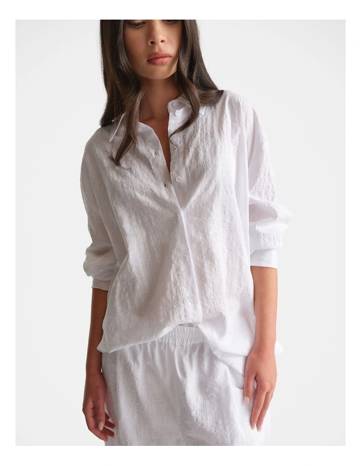 D-Luxe Resort Shirt in White image 3