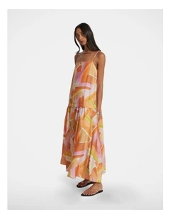 Mia Strappy Maxi Dress in Multi