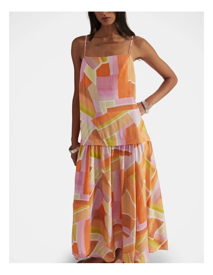 Mia Strappy Maxi Dress in Multi image 3